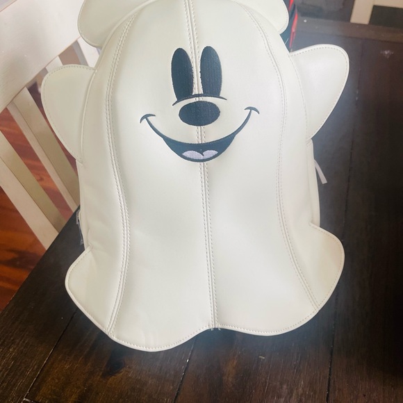 Loungefly Handbags - NWT glow flaw! Loungefly Mickey White Ghost Backpack